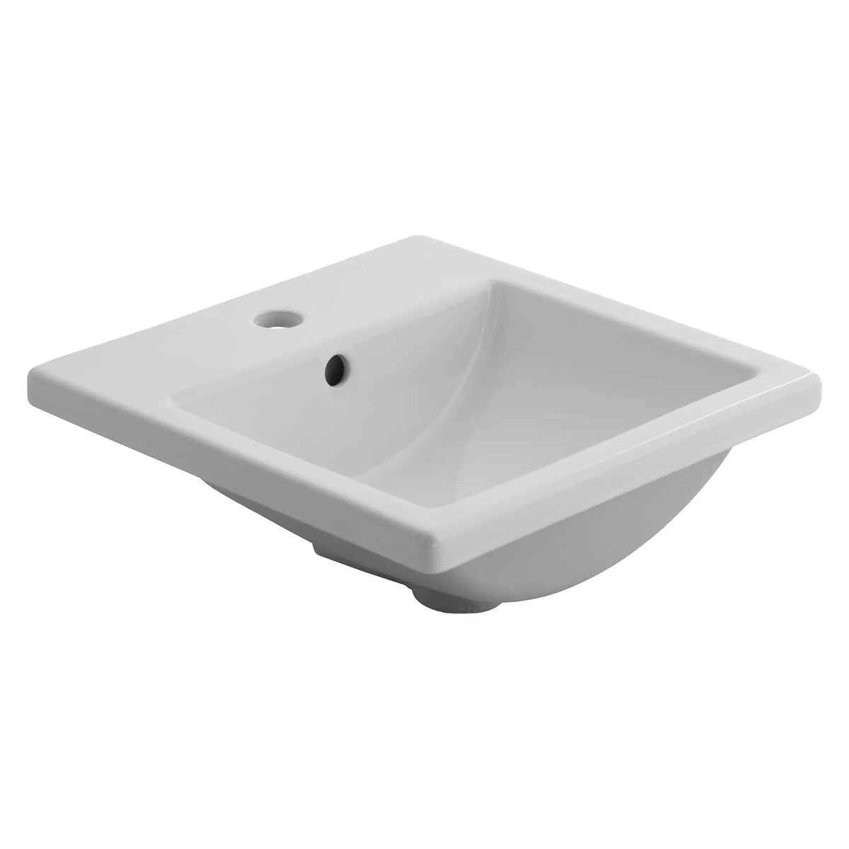 American Standard Studio Carre Drop-In Sink With Center Hole Only - White