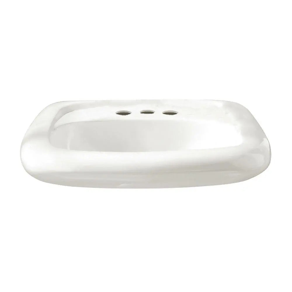 American Standard Murro Wall-Hung EverClean Sink Less Overflow With 4-Inch Centerset - White