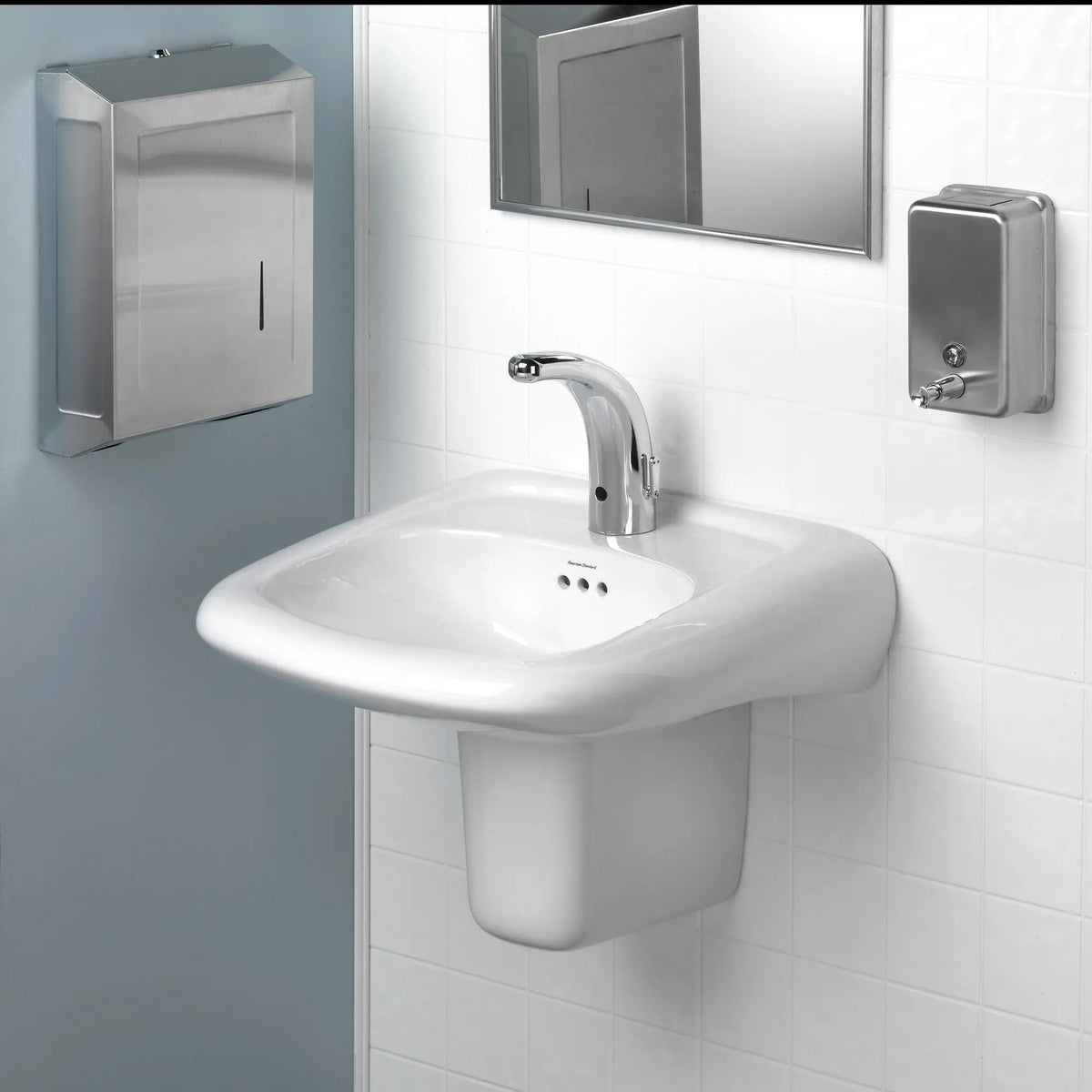 American Standard Murro Wall-Hung EverClean Sink With Center Hole Only - details