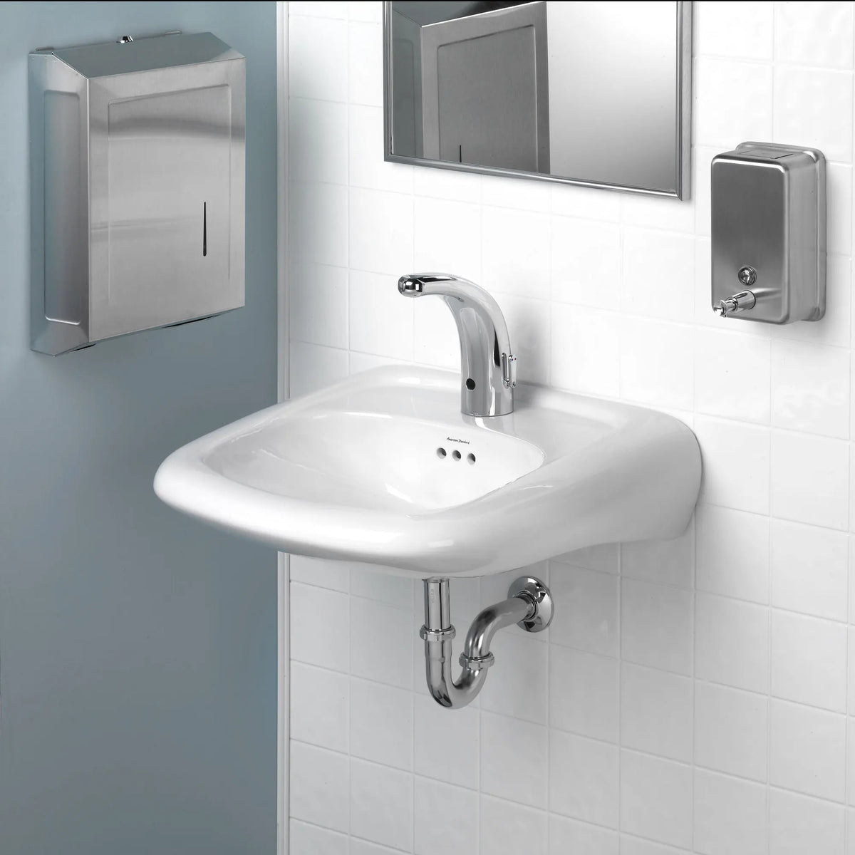 American Standard Murro Wall-Hung EverClean Sink With Center Hole Only - details
