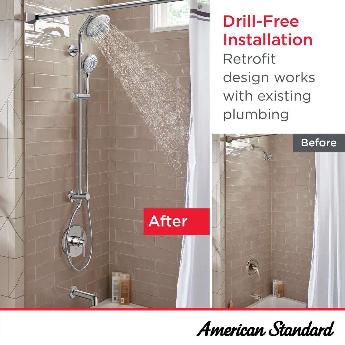 American Standard Spectra Versa 36-Inch 4-Function 1.8 gpm/6.8 L/min Hand Shower Kit - details