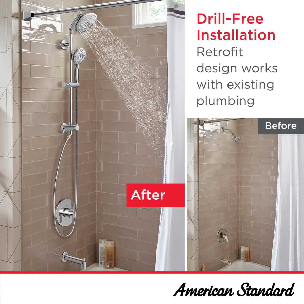 American Standard Spectra Versa 24-Inch 4-Function 1.8 gpm/6.8 L/min Hand Shower Kit - details