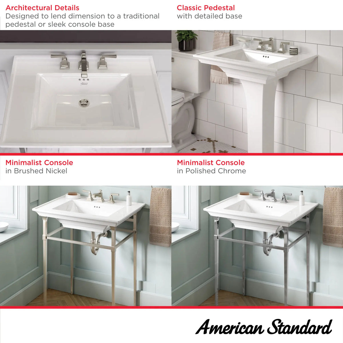 American Standard Town Square S Drop-In Sink With 4-Inch Centerset - details