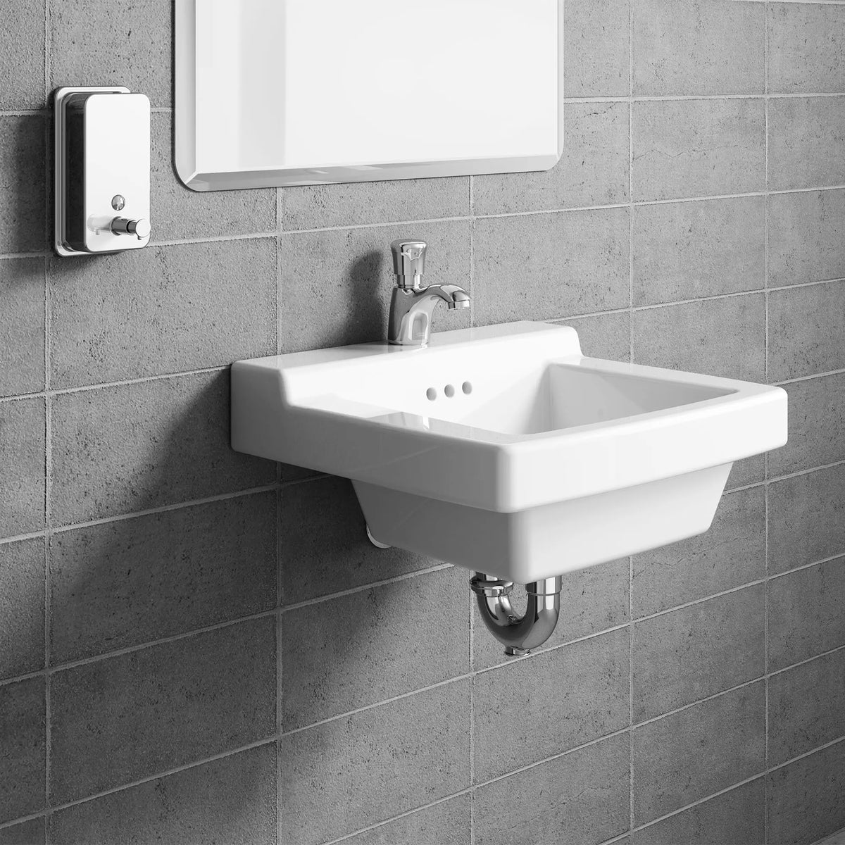American Standard Metering Pillar Tap Faucet With Extended Spout 1.0 gpm/3.8 Lpf - details