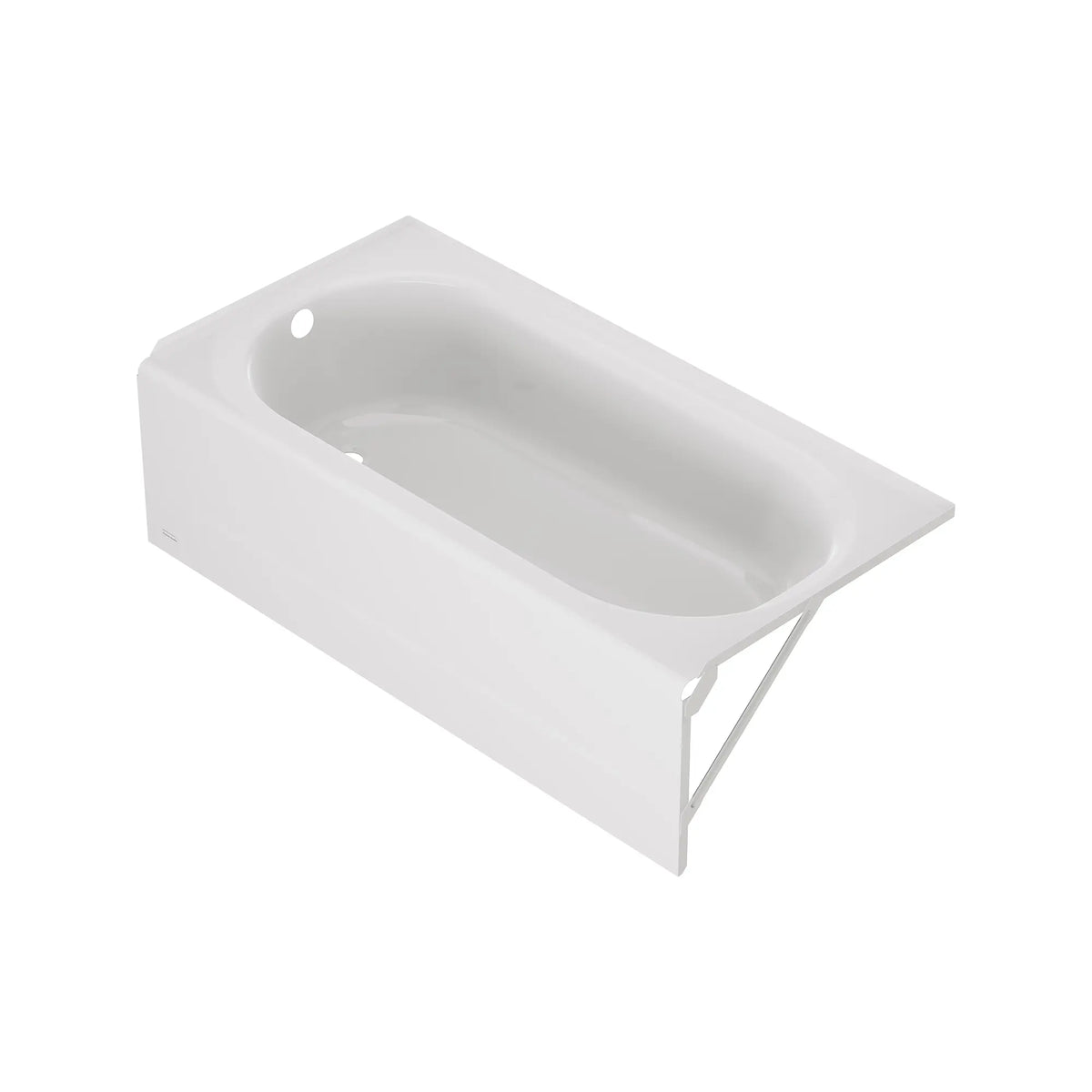 American Standard Princeton PRO Steel 60 x 30-inch Above Floor Rough Integral Apron Bathtub with Left-Hand Outlet - White