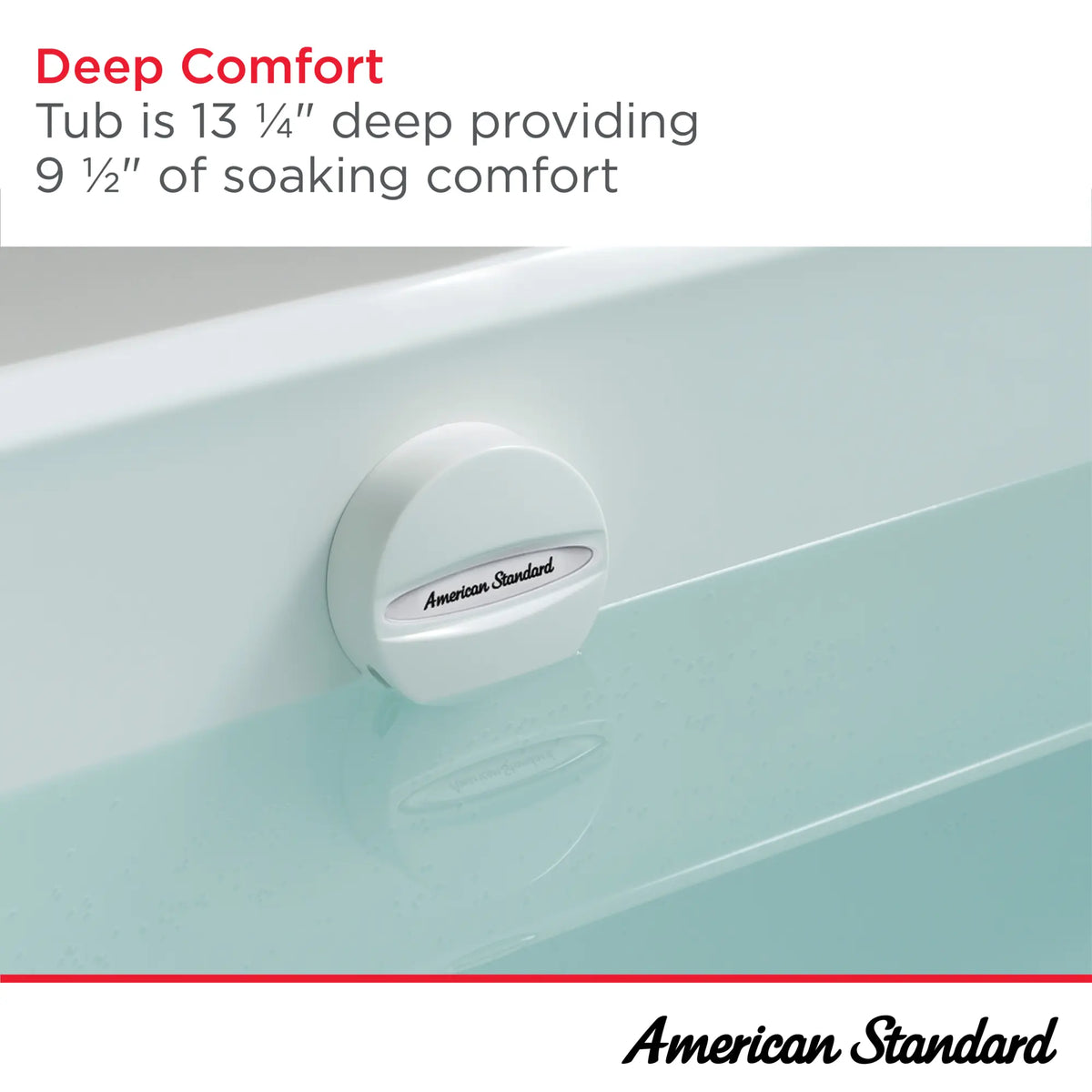 American Standard Princeton PRO Steel 60 x 30-inch Above Floor Rough Integral Apron Bathtub with Left-Hand Outlet - details