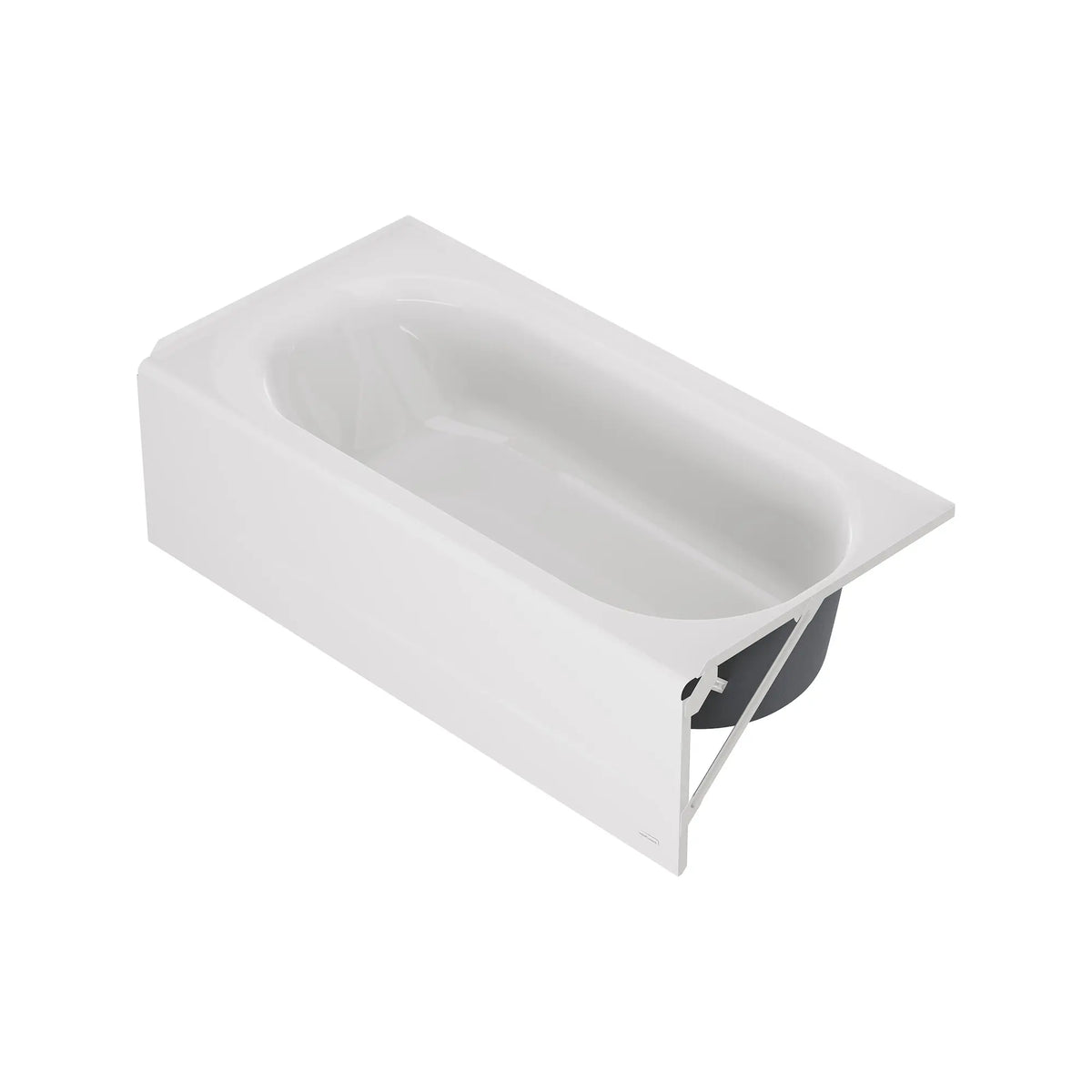 American Standard Princeton PRO Steel 60 x 30-inch Above Floor Rough Integral Apron Bathtub with Right-Hand Outlet - White