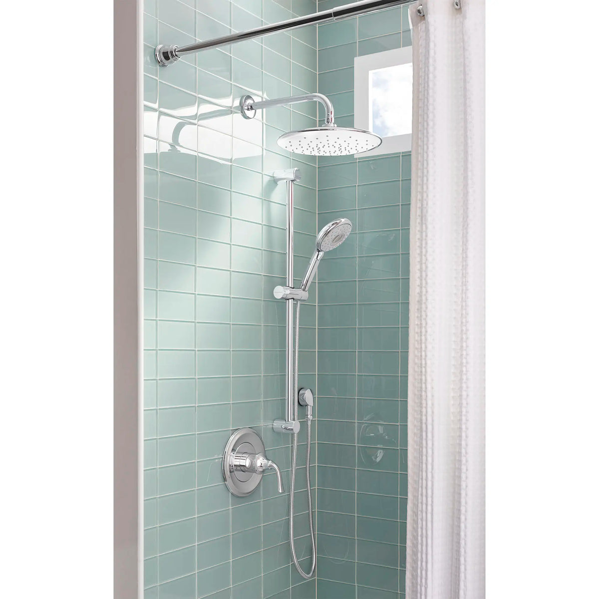 American Standard Rain 12-Inch Wall Mount Right Angle Rain Showerhead Arm - details