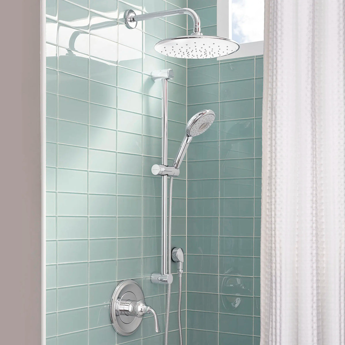 American Standard Rain 12-Inch Wall Mount Right Angle Rain Showerhead Arm - details