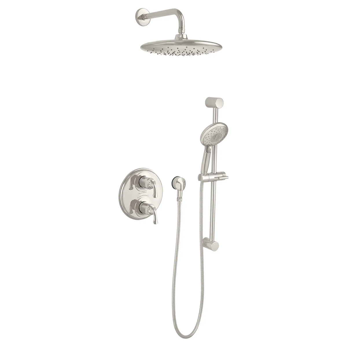American Standard Round 30-Inch Shower Slide Bar - Polished Nickel