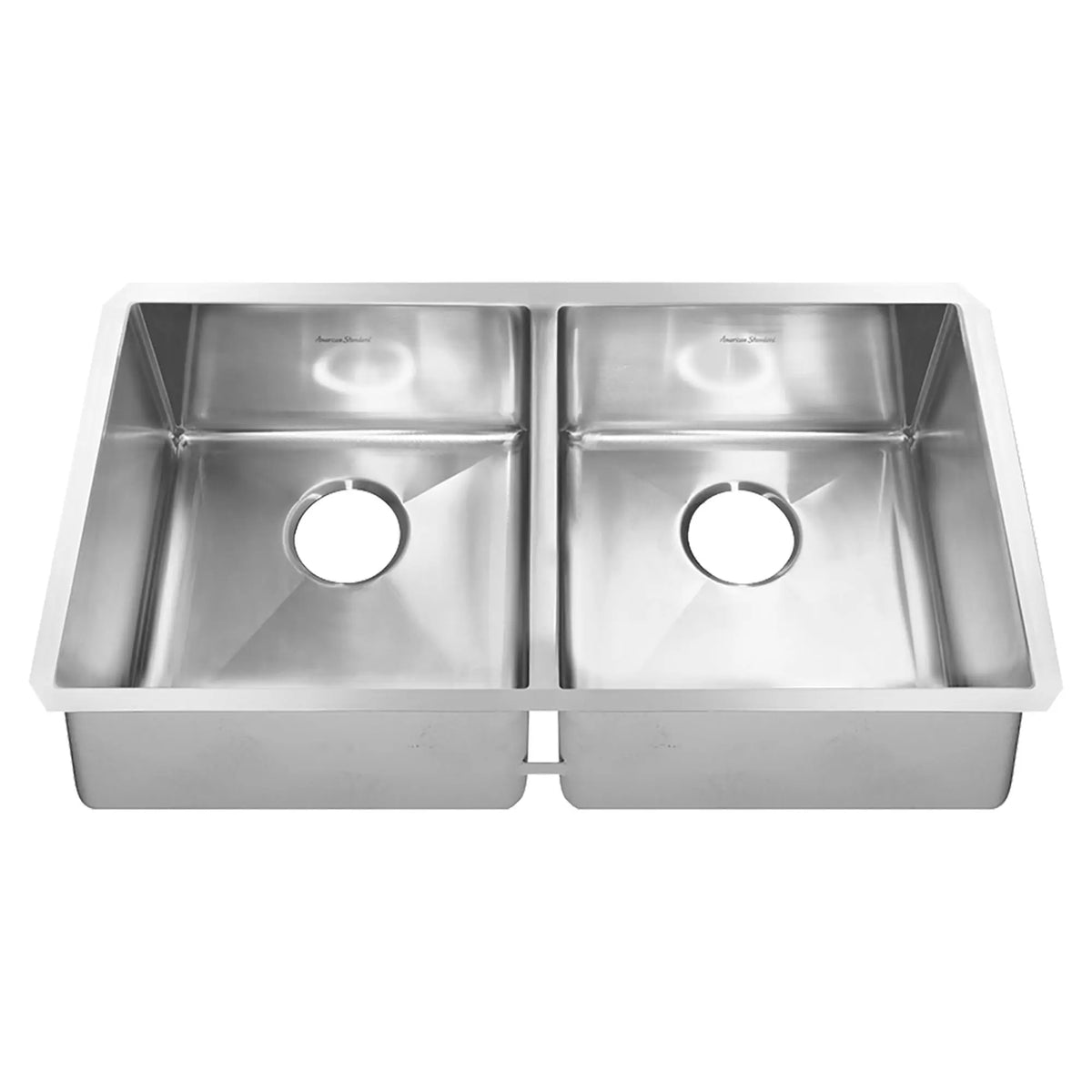 American Standard Pekoe 35 x 18-Inch Stainless Steel Undermount Double-Bowl Kitchen Sink - Stainless Steel