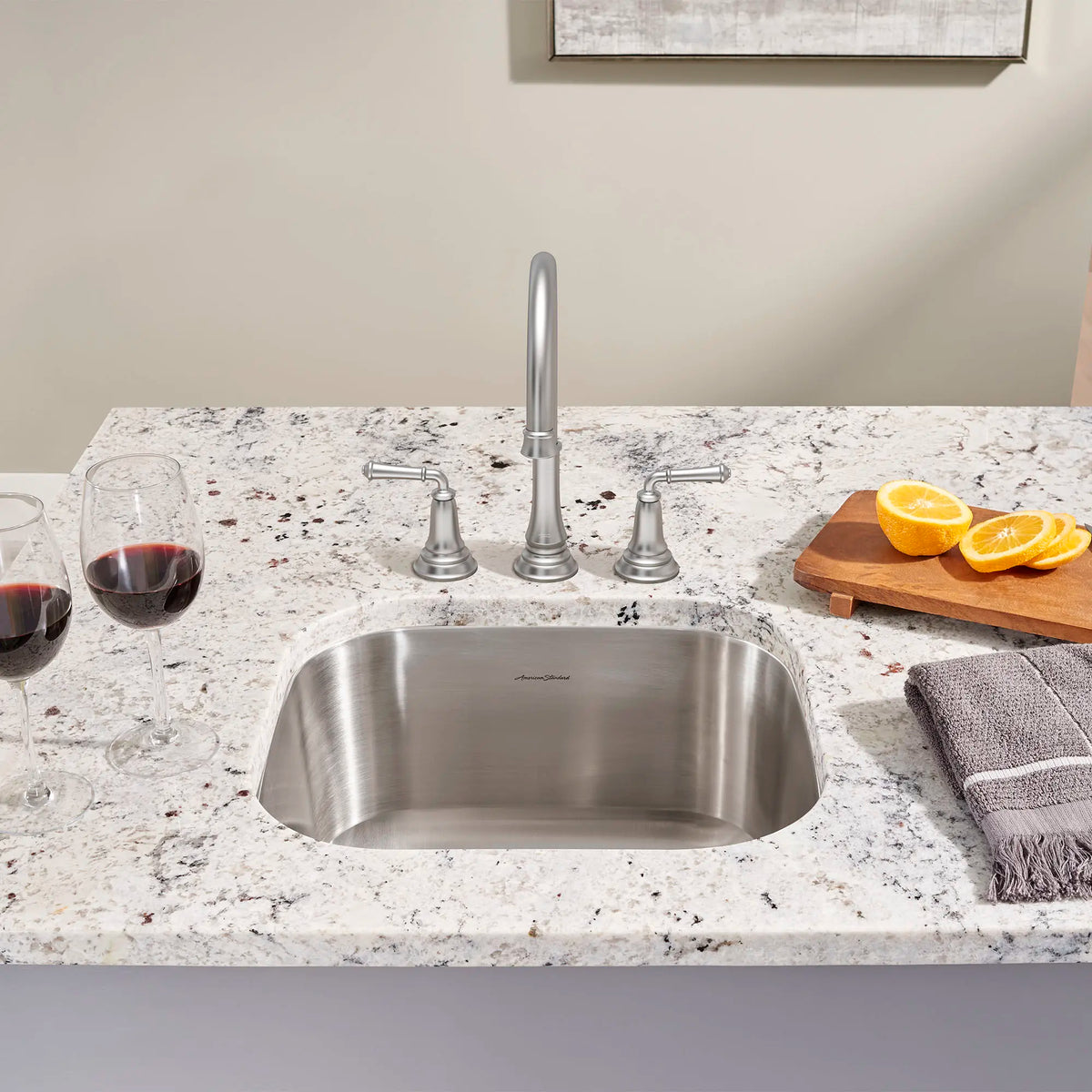 American Standard Portsmouth 18 x 16-Inch Stainless Steel Undermount Single Bowl Kitchen Sink - product view