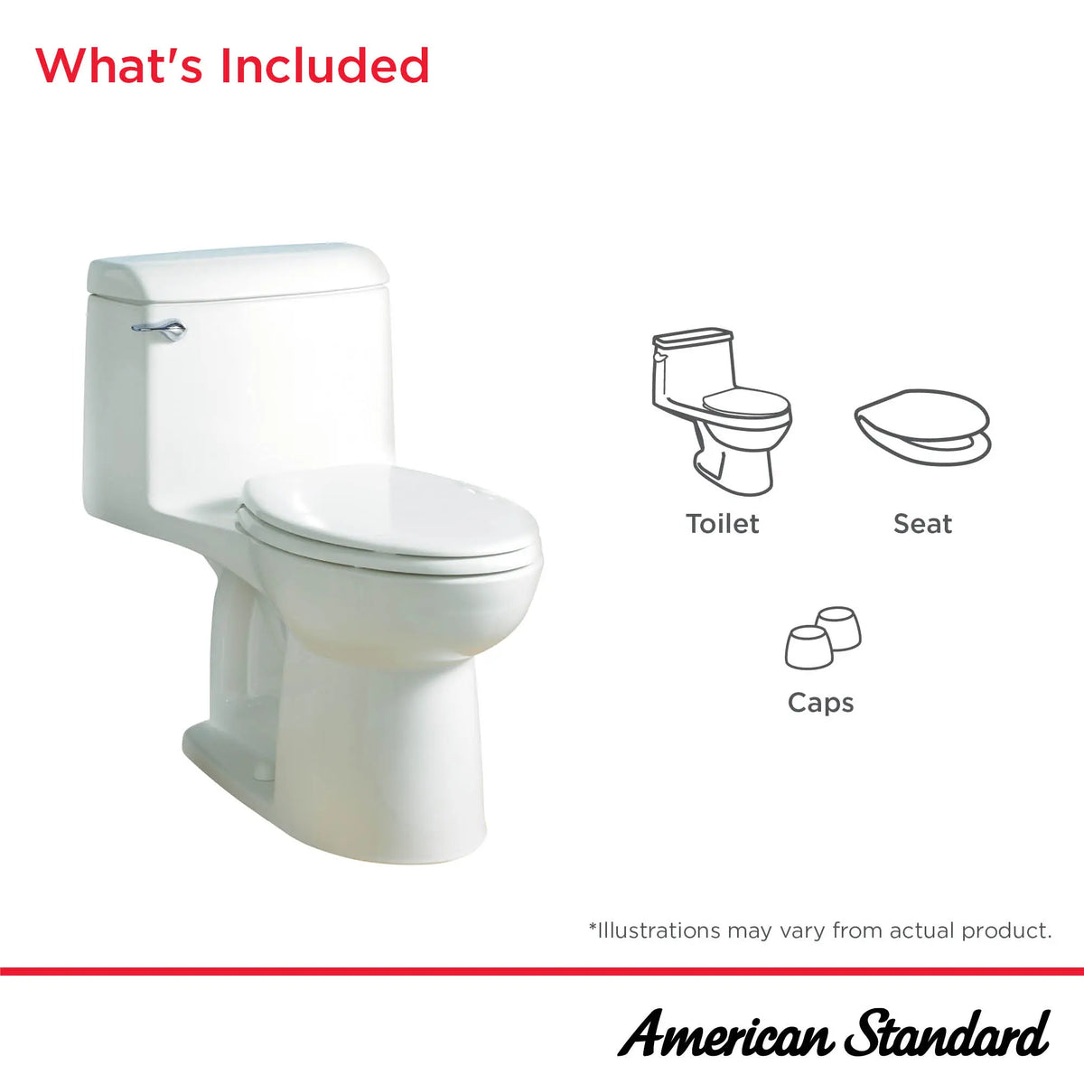 American Standard Champion 4 One-Piece 1.6 gpf/6.0 Lpf Standard Height Elongated Toilet With Seat - details