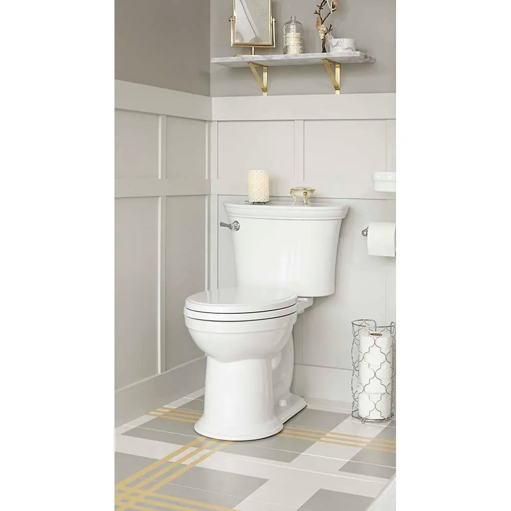 American Standard Heritage VorMax Two-Piece 1.28 gpf/4.8 Lpf Chair Height Elongated Toilet Less Seat - details