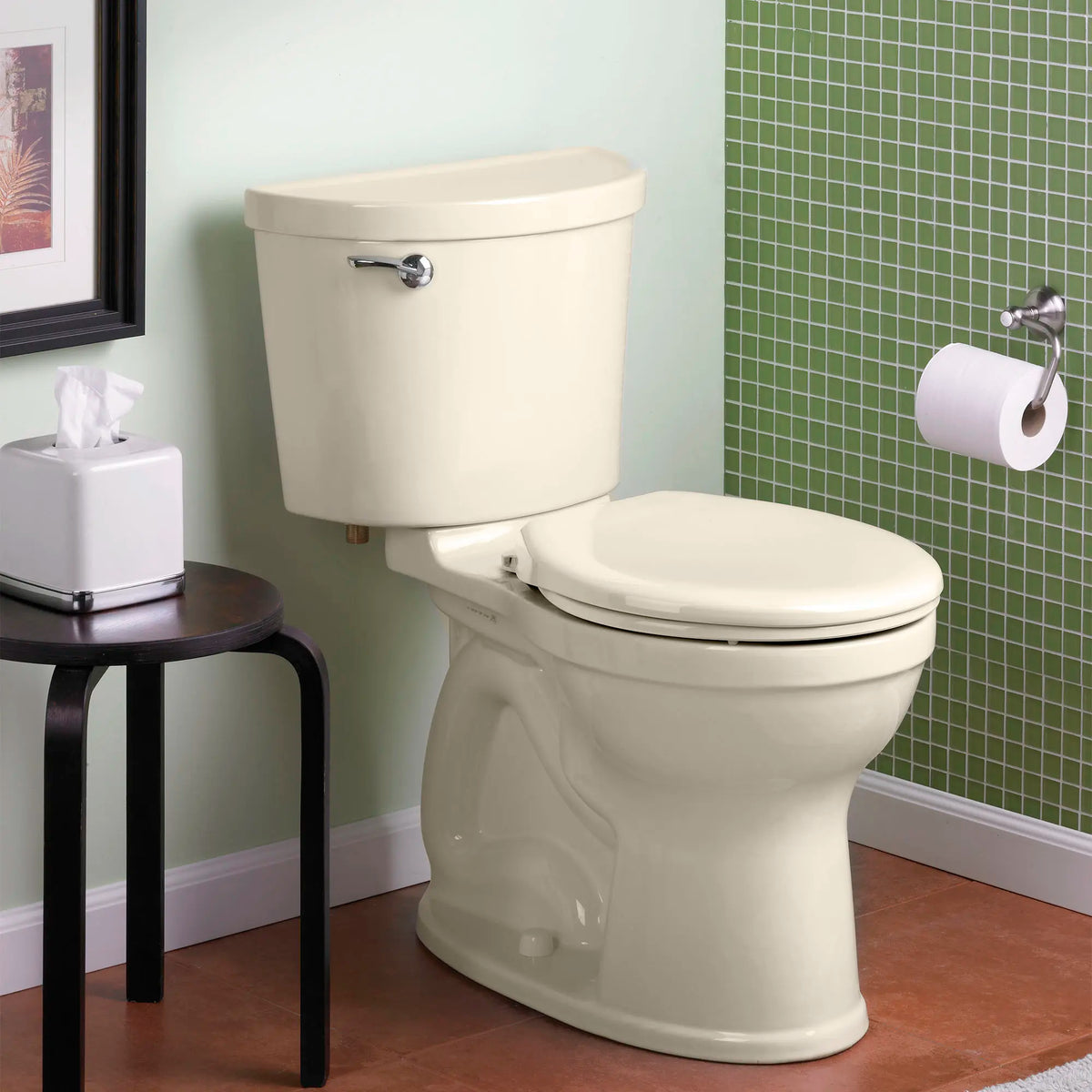 American Standard Champion PRO Two-Piece 1.28 gpf/4.8 Lpf Chair Height Round Front Toilet Less Seat - details