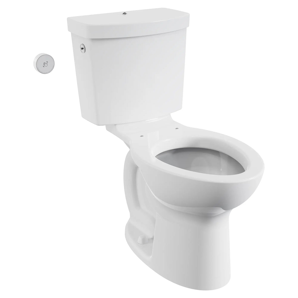 American Standard Cadet Touchless Chair Height Elongated Toilet with Locking Device - Less Seat - White