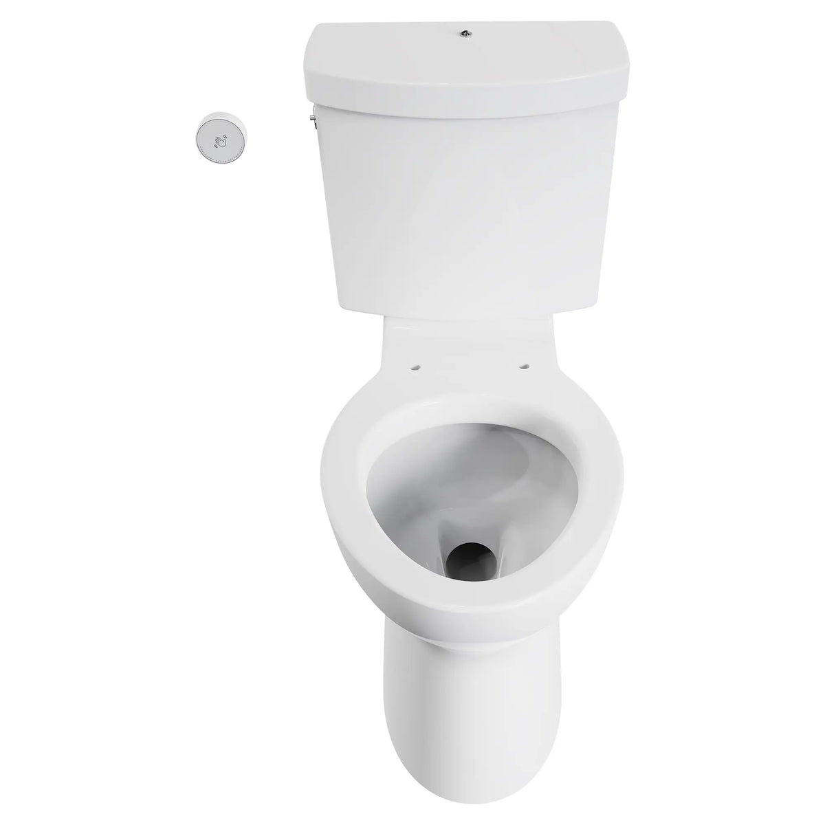 American Standard Cadet Touchless Chair Height Elongated Toilet with Locking Device - Less Seat - details