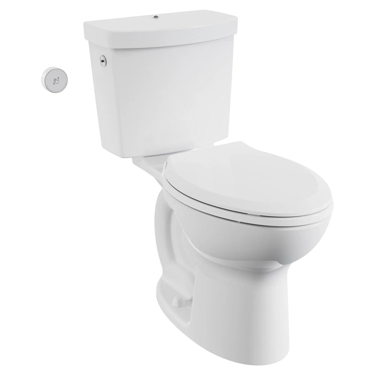 American Standard Cadet Touchless Chair Height Elongated Toilet with Locking Device - Less Seat - details