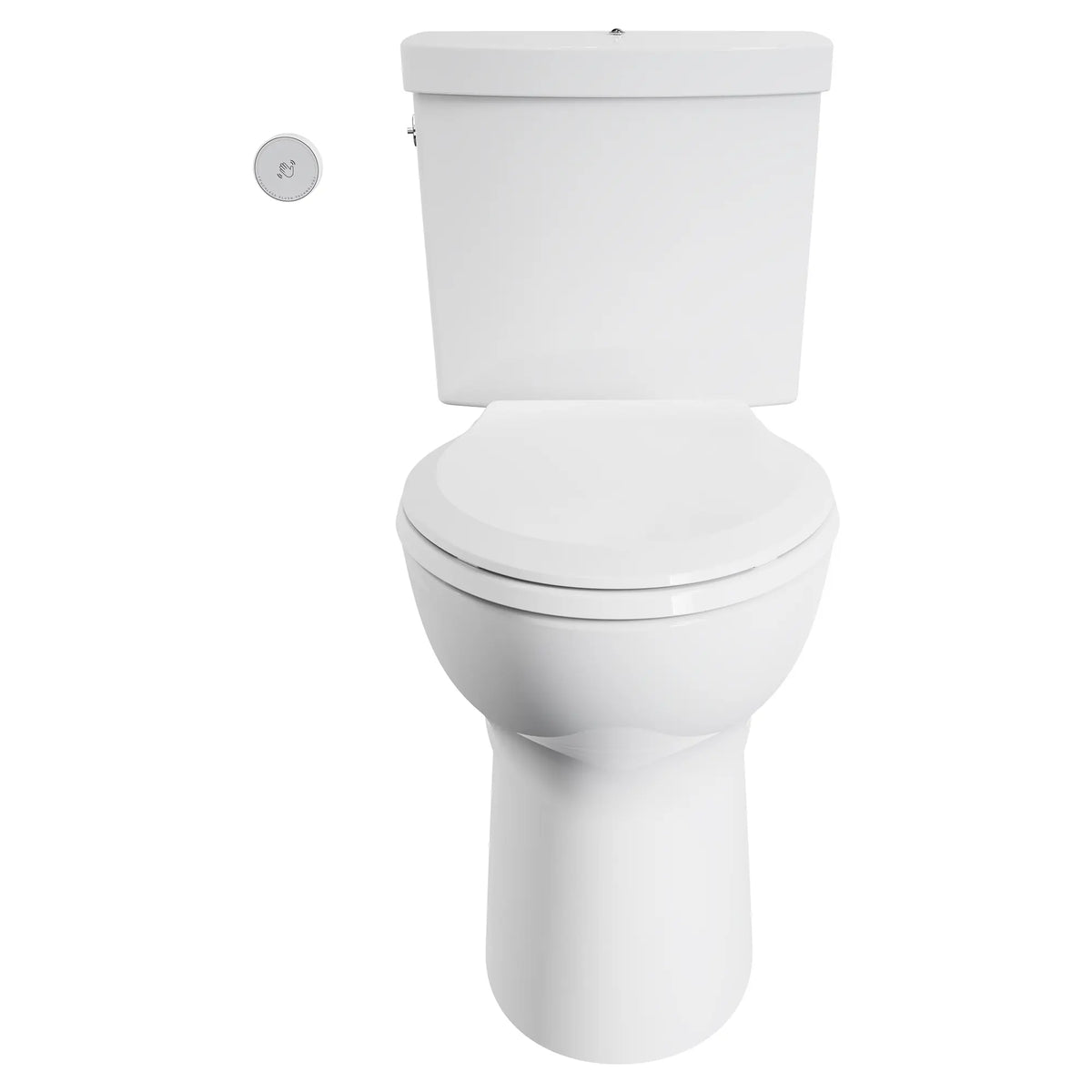 American Standard Cadet Touchless Chair Height Elongated Toilet with Locking Device - Less Seat - details