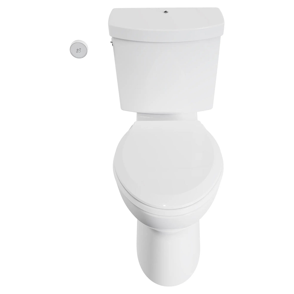 American Standard Cadet Touchless Chair Height Elongated Toilet with Locking Device - Less Seat - details