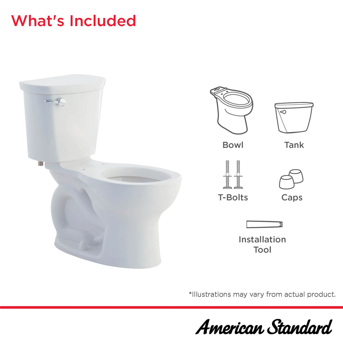 American Standard Cadet PRO Two-Piece 1.28 gpf/4.8 Lpf Standard Height Round Front Toilet Less Seat - details