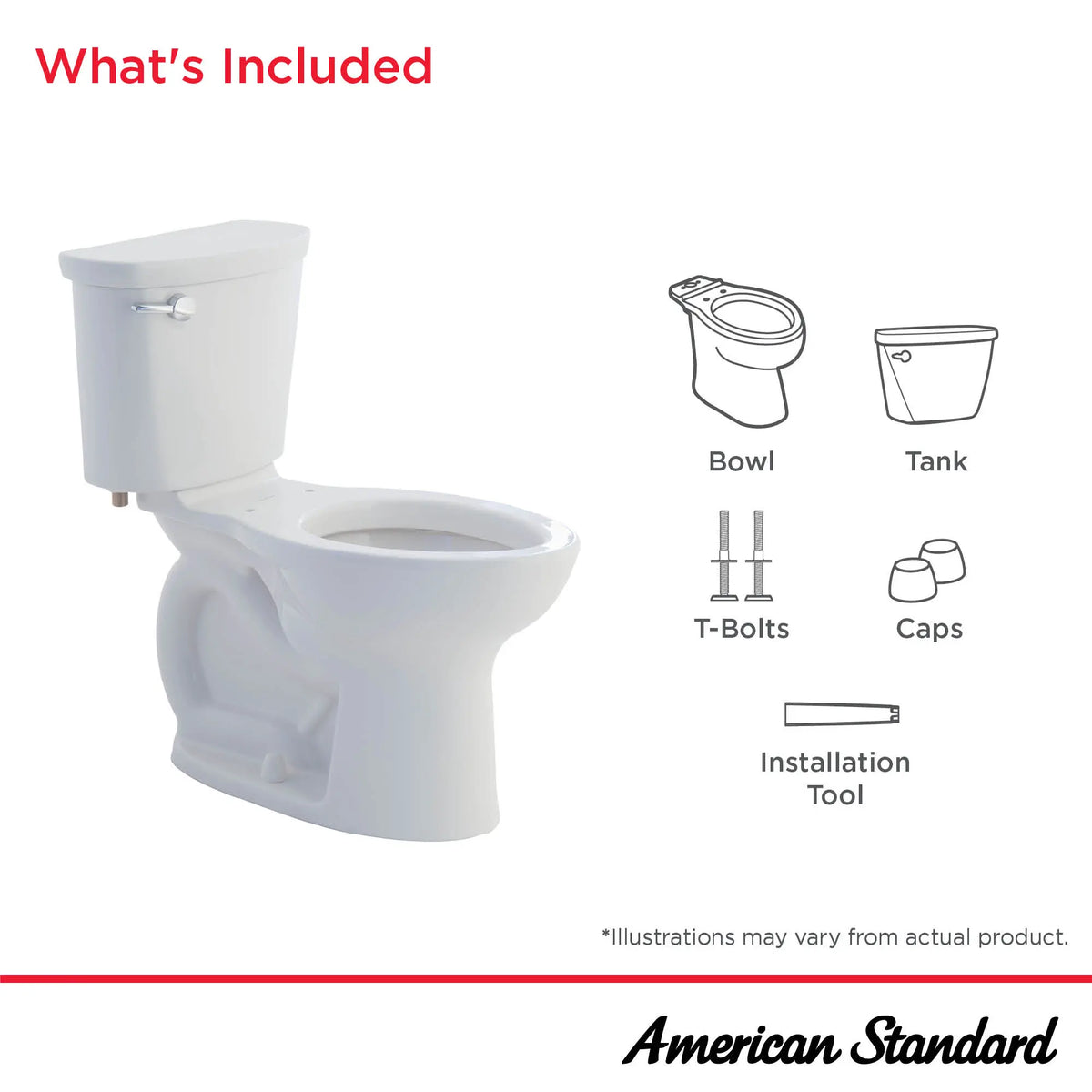 American Standard Cadet PRO Two-Piece 1.28 gpf/4.8 Lpf Compact Chair Height Elongated Toilet Less Seat - details