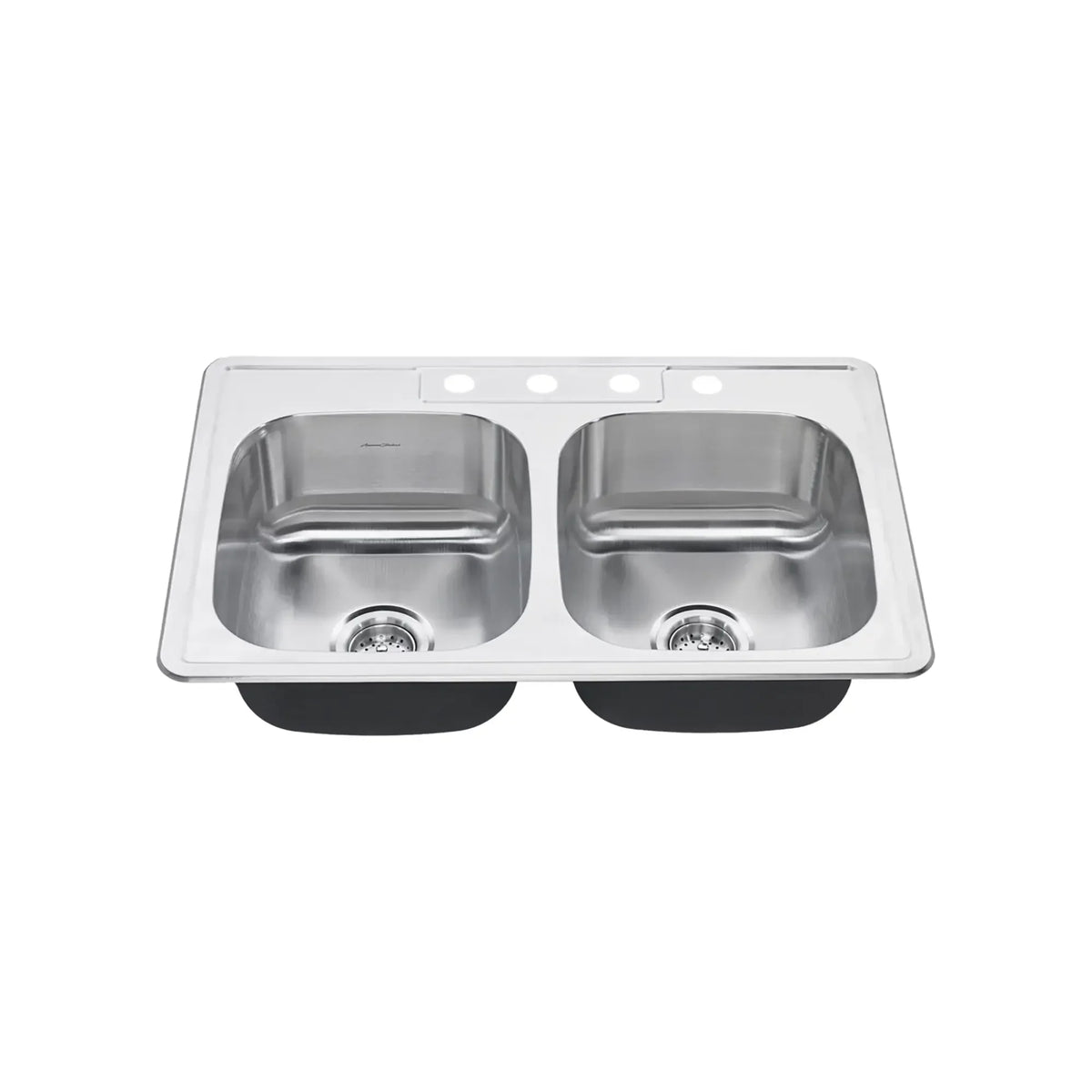 American Standard Colony 33 x 22-Inch Stainless Steel 4-Hole Top Mount Double-Bowl ADA Kitchen Sink - product view