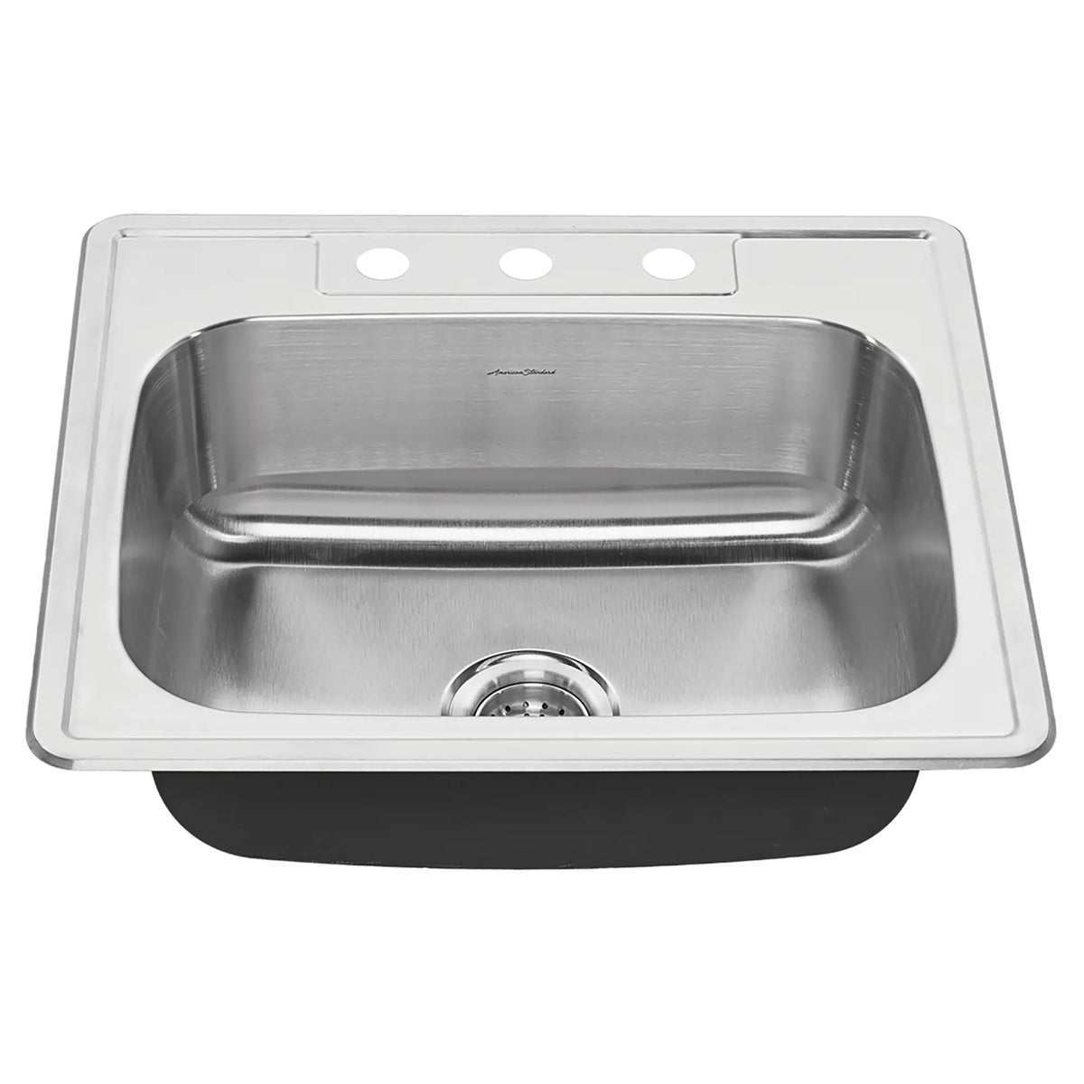 American Standard Colony 25 x 22-Inch Stainless Steel 3-Hole Top Mount Single-Bowl ADA Kitchen Sink - Stainless Steel