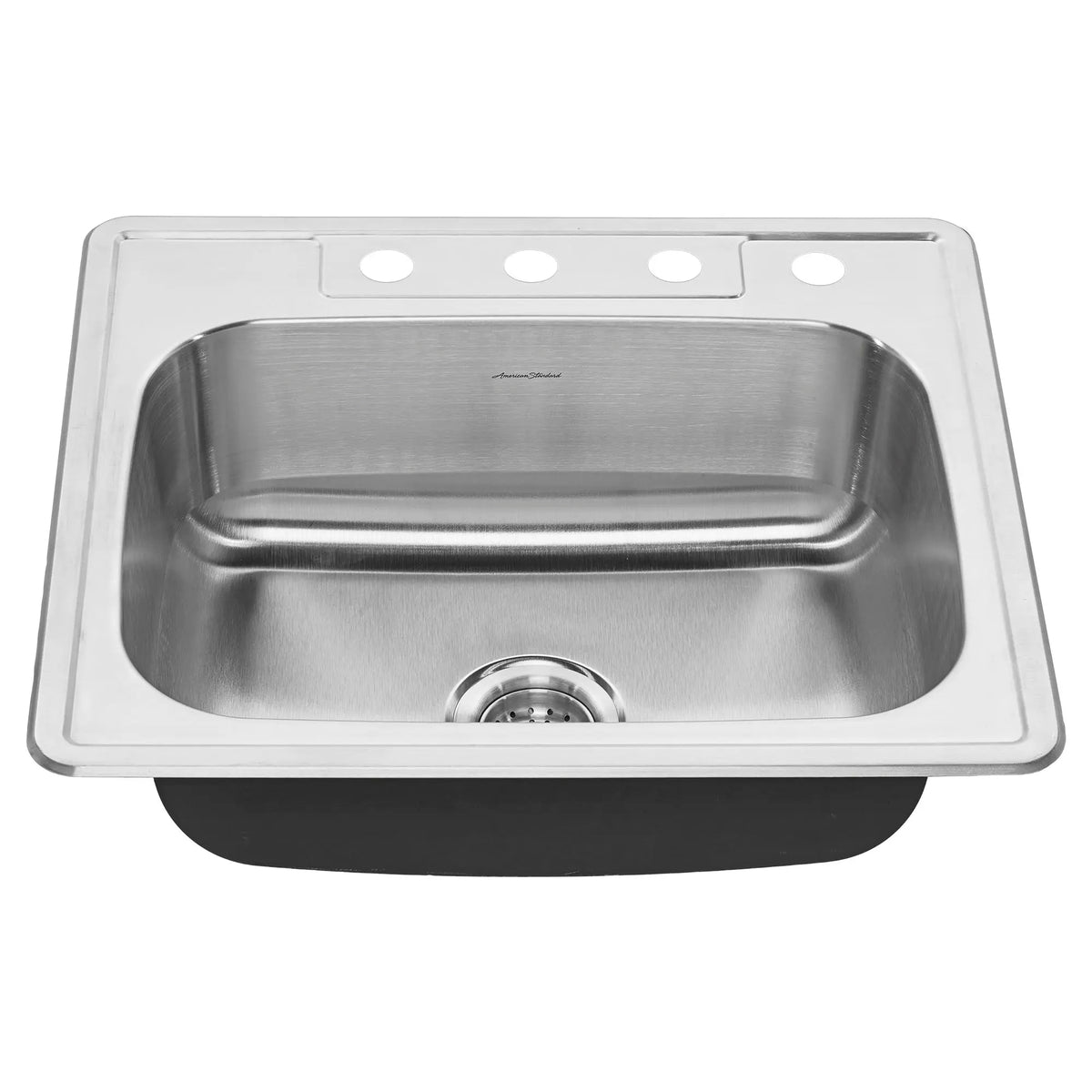 American Standard Colony 25 x 22-Inch Stainless Steel 4-Hole Top Mount Single-Bowl ADA Kitchen Sink - Stainless Steel