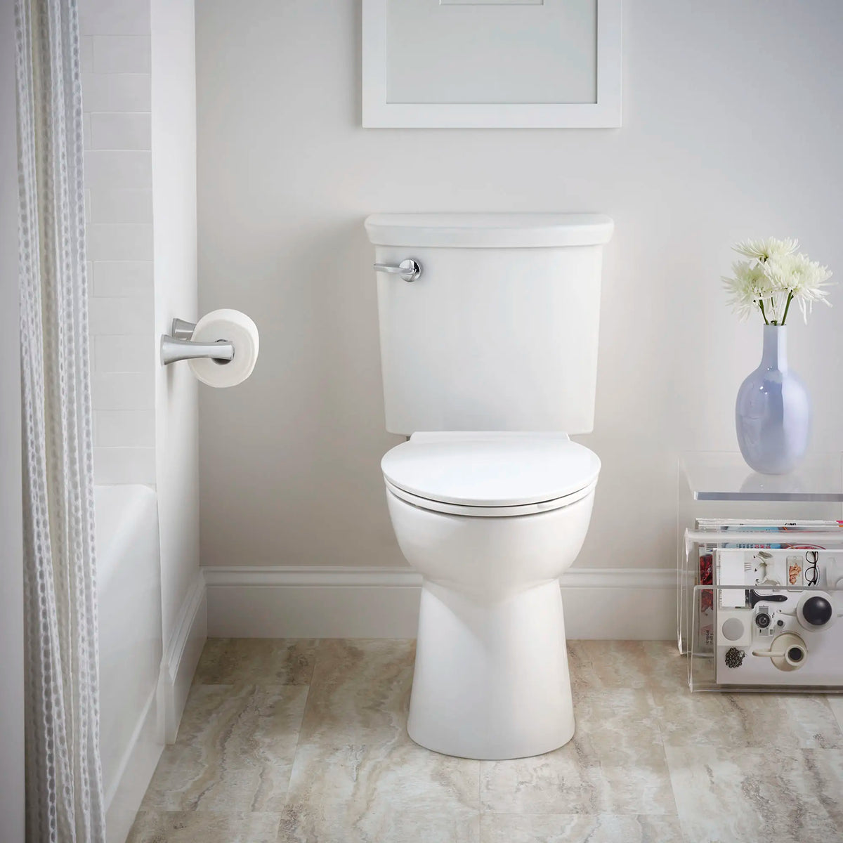 American Standard VorMax Two-Piece 1.0 gpf/3.8 Lpf Chair Height Elongated Toilet Less Seat - details