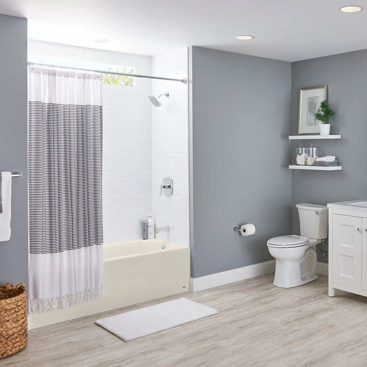 American Standard Princeton Americast 60 x 30-Inch Integral Apron Bathtub Above Floor Rough with Right-Hand Outlet - details