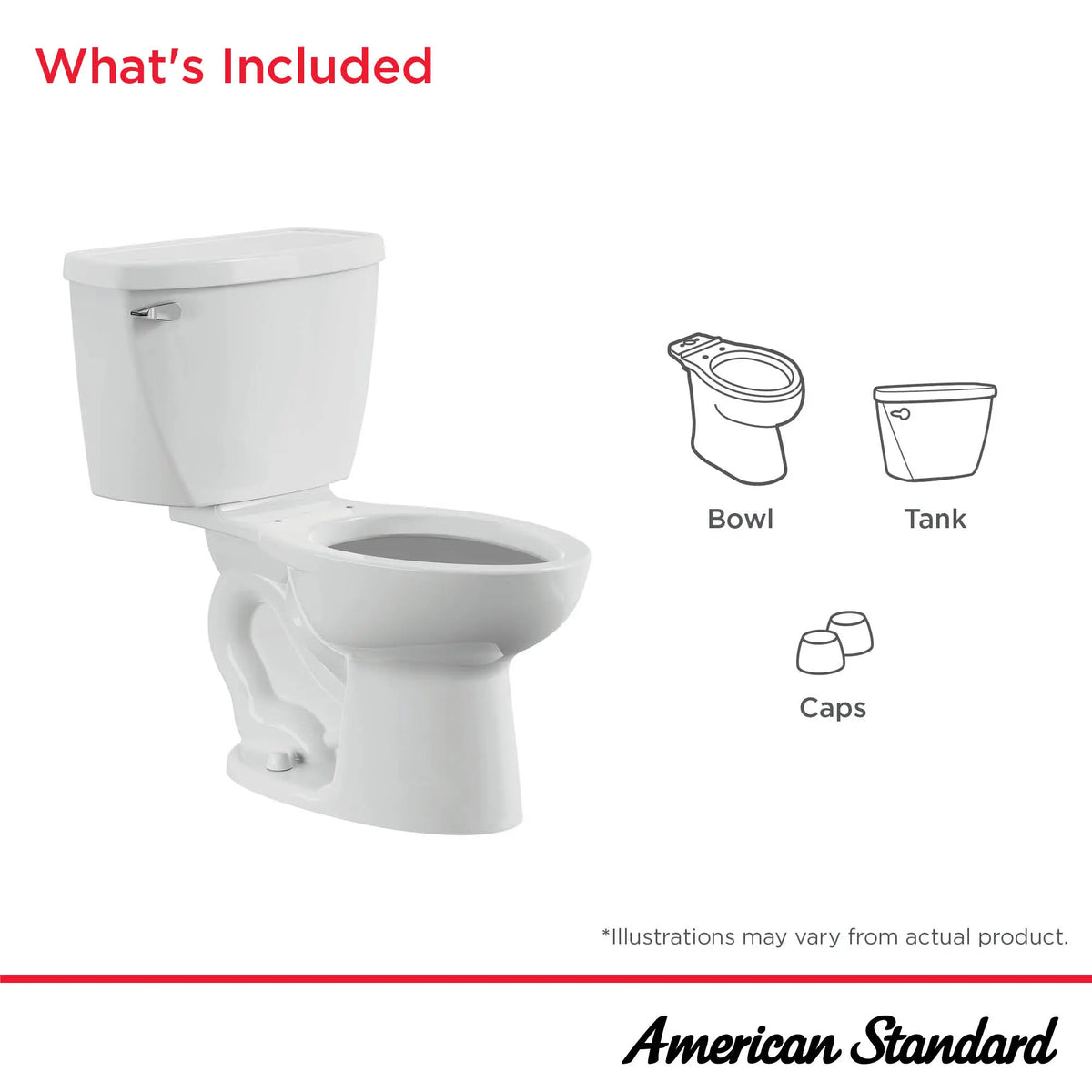 American Standard Cadet Two-Piece Pressure Assist 1.6 gpf/6.0 Lpf Elongated EverClean Toilet - details