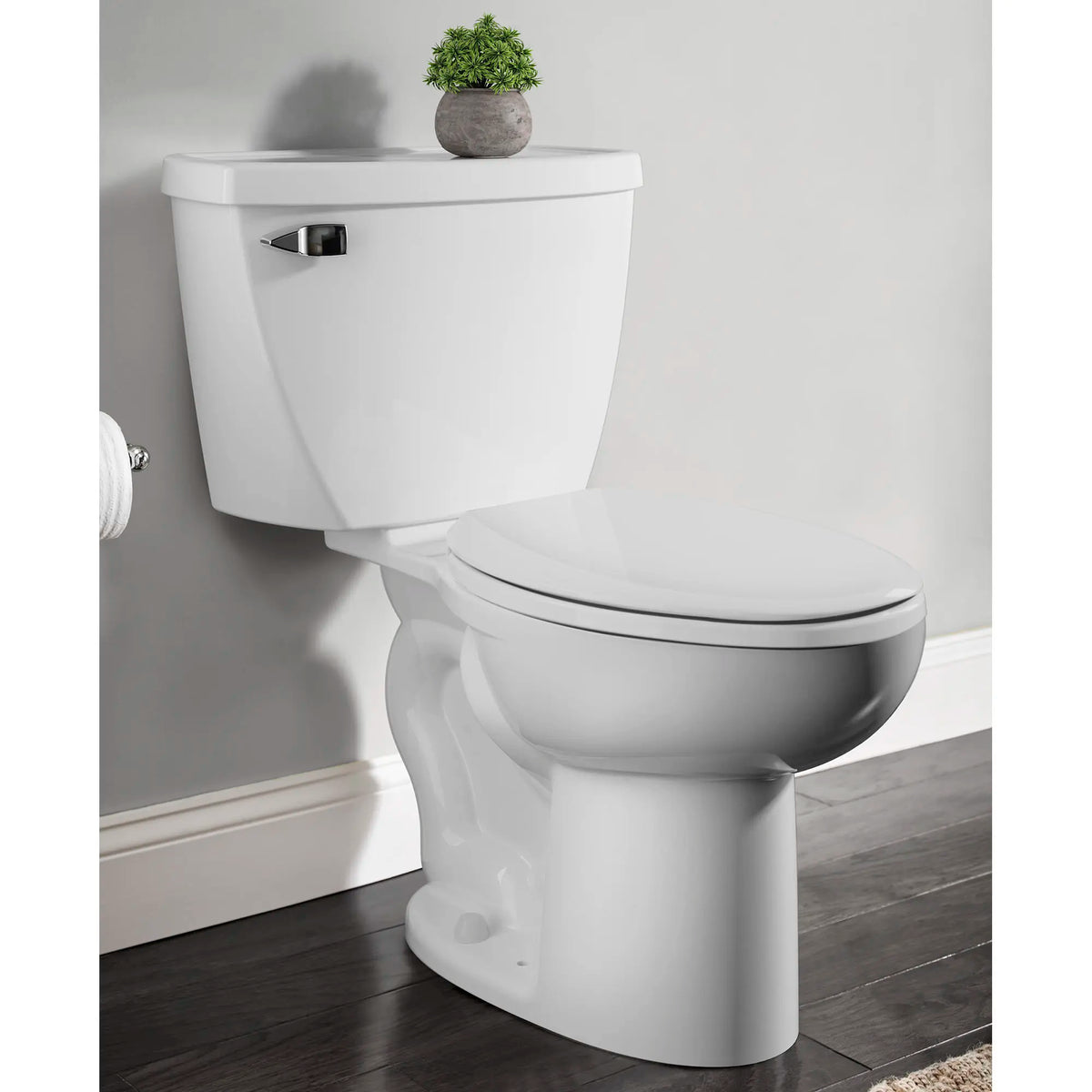 American Standard Cadet Two-Piece Pressure Assist 1.6 gpf/6.0 Lpf Elongated EverClean Toilet - details