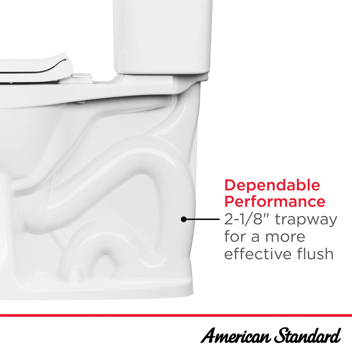 American Standard Aspirations EcoStrength Two-Piece 0.80 gpf/3.0 Lpf Chair Height Elongated Right-Hand Trip Lever Toilet Less Seat - details