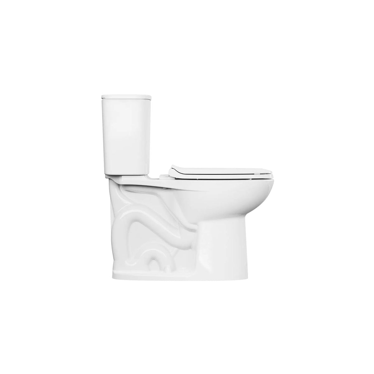 American Standard Aspirations EcoStrength Two-Piece 0.80 gpf/3.0 Lpf Chair Height Elongated Right-Hand Trip Lever Toilet Less Seat - product view