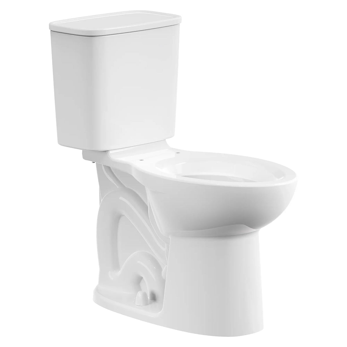 American Standard Aspirations EcoStrength Two-Piece 0.80 gpf/3.0 Lpf Chair Height Elongated Right-Hand Trip Lever Toilet Less Seat - details