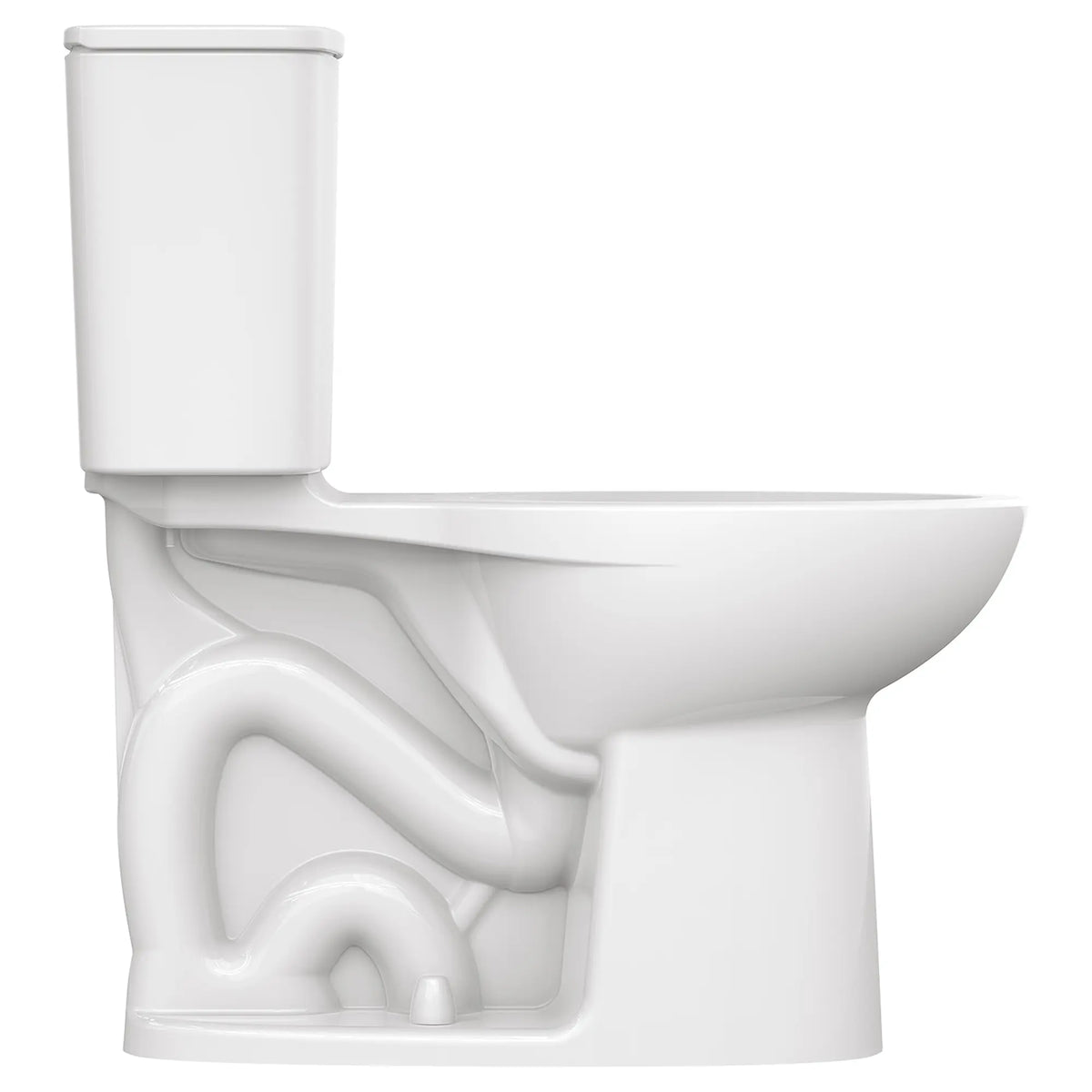 American Standard Aspirations EcoStrength Two-Piece 0.80 gpf/3.0 Lpf Chair Height Elongated Right-Hand Trip Lever Toilet Less Seat - details