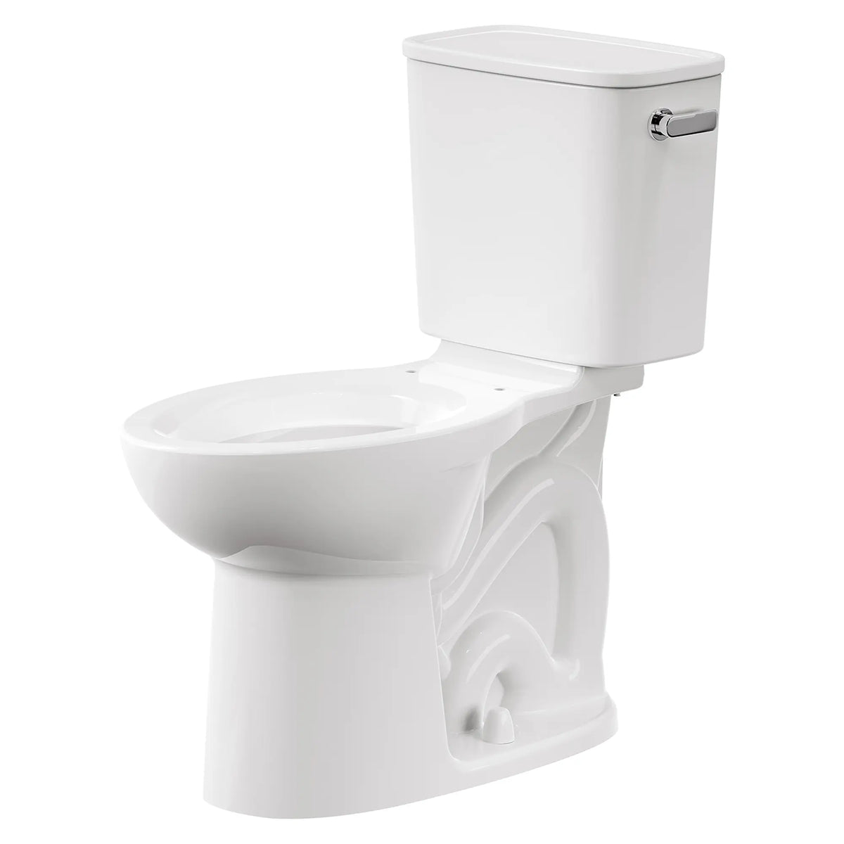 American Standard Aspirations EcoStrength Two-Piece 0.80 gpf/3.0 Lpf Chair Height Elongated Right-Hand Trip Lever Toilet Less Seat - details