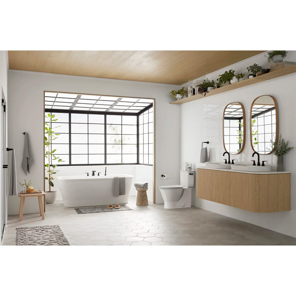 American Standard EcoStrength Aspiration Skirted Two-Piece 0.80 gpf/3.0 Lpf Chair-Height Right-Hand Trip Lever Elongated Toilet With Seat - details