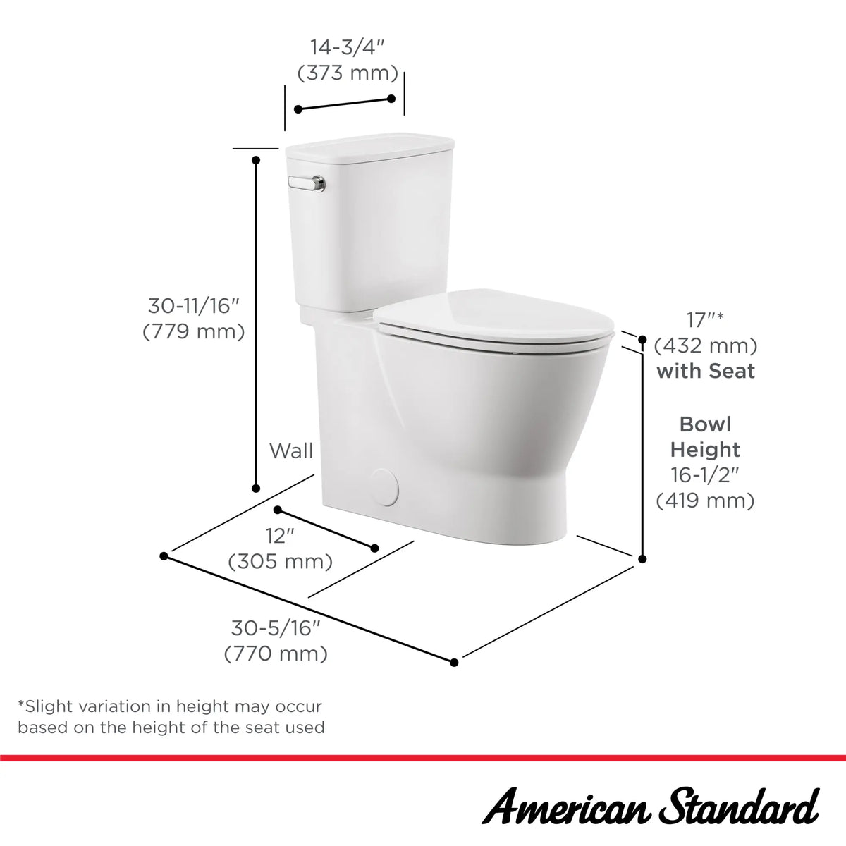 American Standard EcoStrength Aspiration Skirted Two-Piece 0.80 gpf/3.0 Lpf Chair-Height Elongated Toilet With Seat - details