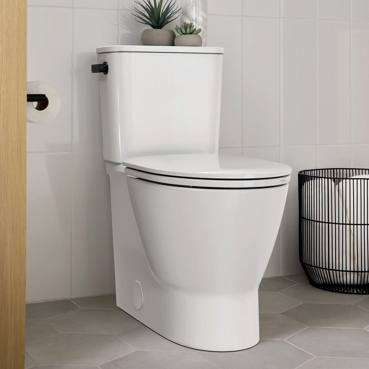 American Standard EcoStrength Aspiration Skirted Two-Piece 0.80 gpf/3.0 Lpf Chair-Height Elongated Toilet With Seat - details