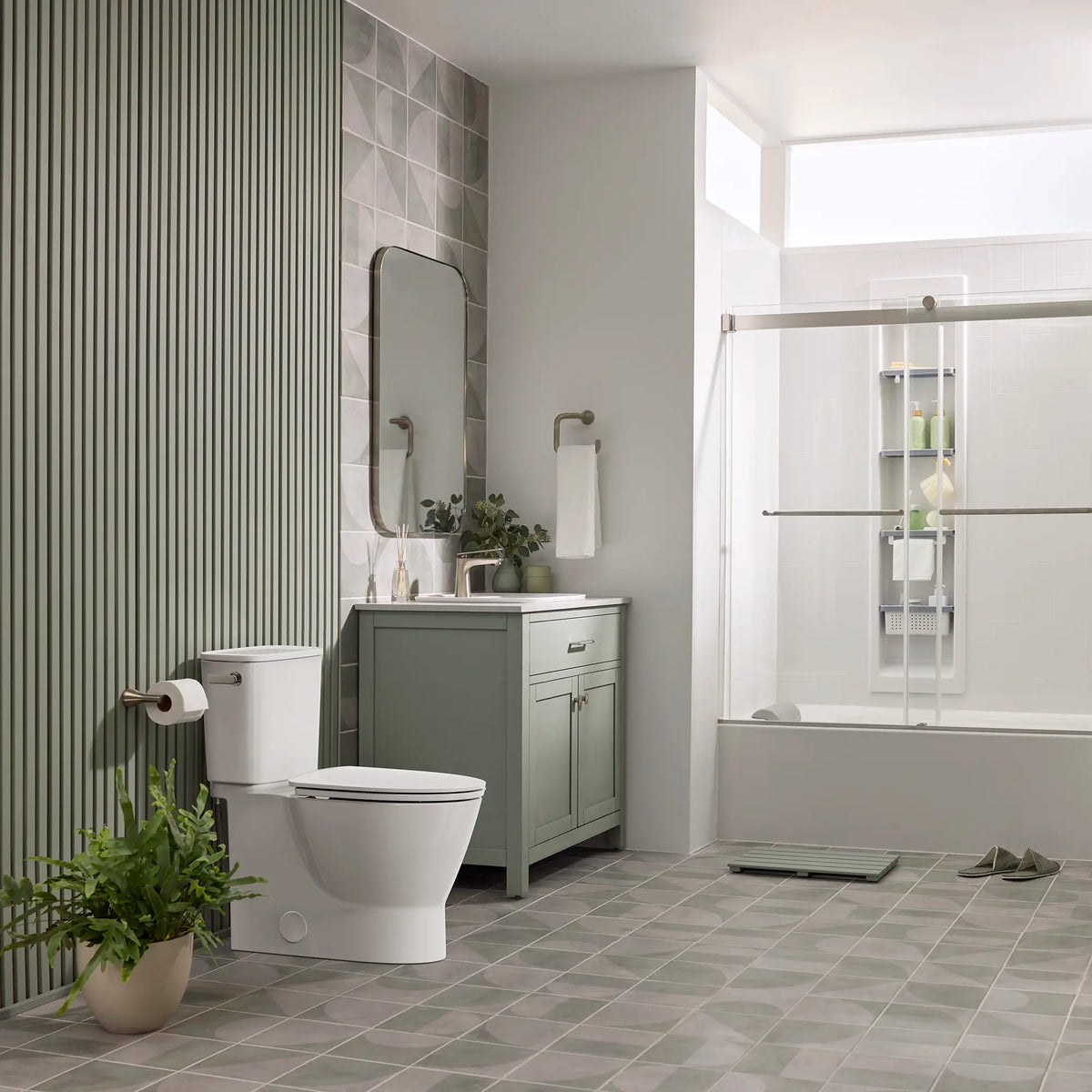 American Standard EcoStrength Aspiration Skirted Two-Piece 0.80 gpf/3.0 Lpf Chair-Height Elongated Toilet With Seat - details