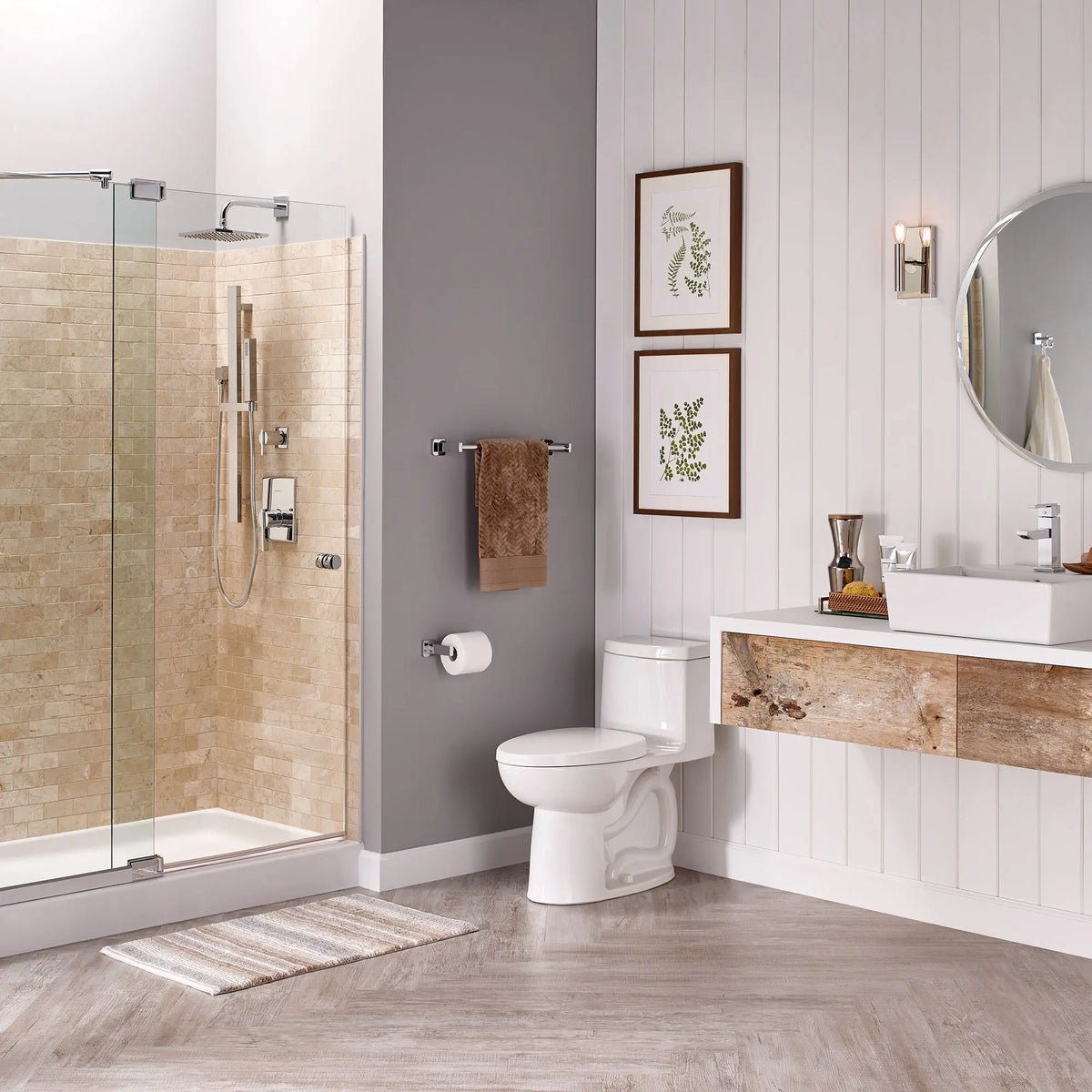 American Standard Loft One-Piece 1.28 gpf/4.8 Lpf Chair Height Elongated Toilet With Seat - details