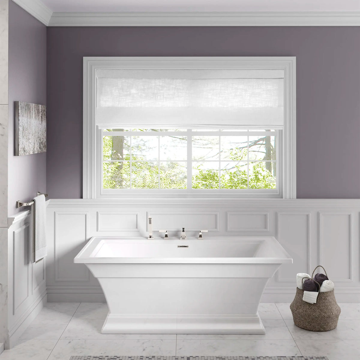 American Standard Town Square S 68 x 36-Inch Freestanding Bathtub Center Drain With Integrated Overflow 2546004 - details