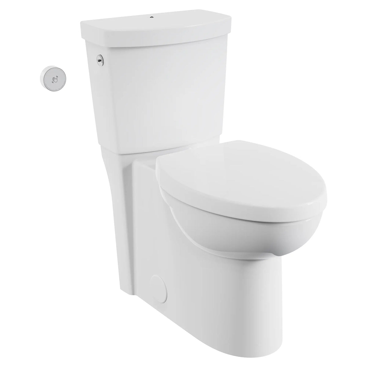 American Standard Studio Touchless Skirted Two-Piece 1.28 gpf/4.8 Lpf Chair Height Elongated Toilet with Seat and Locking Tank Lid - White