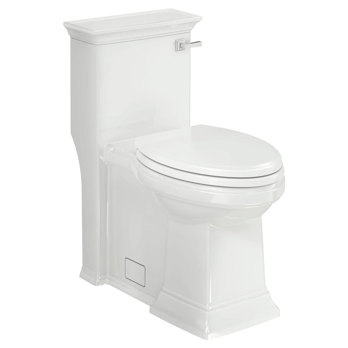American Standard Town Square S One-Piece 1.28 gpf/4.8 Lpf Chair Height Right-Hand Trip Lever Elongated Toilet With Seat - White