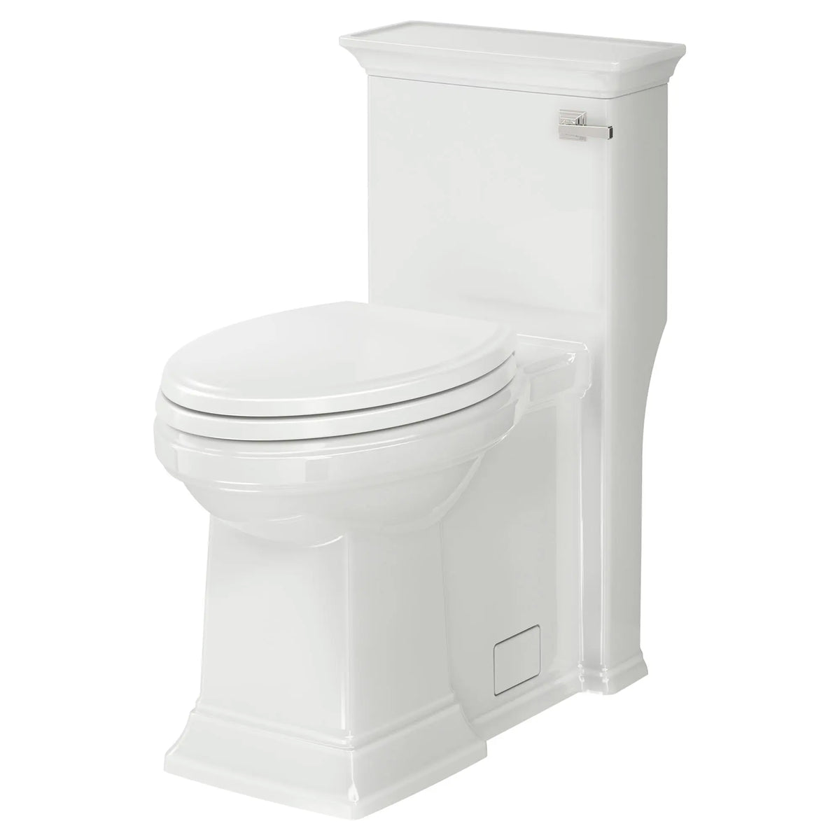 American Standard Town Square S One-Piece 1.28 gpf/4.8 Lpf Chair Height Right-Hand Trip Lever Elongated Toilet With Seat - details