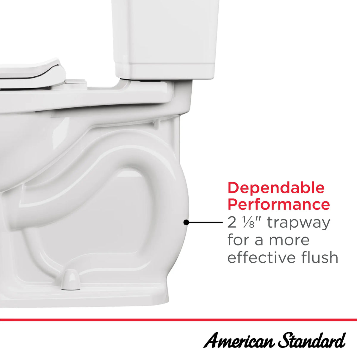 American Standard Yorkville Two-Piece Pressure Assist 1.6 gpf/6.0 Lpf Back Outlet Elongated EverClean Toilet - details