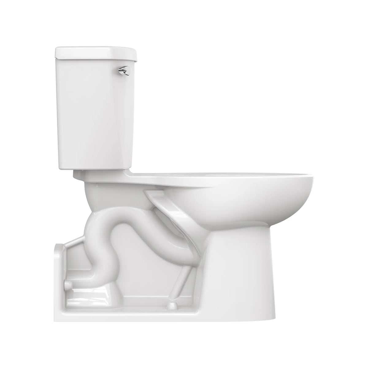 American Standard Yorkville Two-Piece Pressure Assist 1.6 gpf/6.0 Lpf Chair Height Back Outlet Elongated EverClean Toilet - details