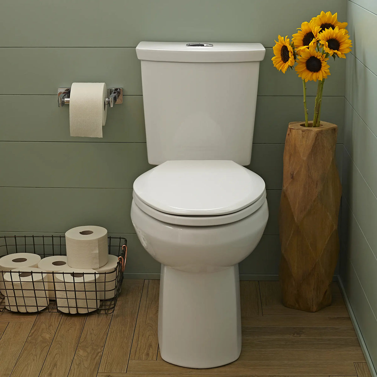 American Standard H2Option Two-Piece Dual Flush 1.28 gpf/4.8 Lpf and 0.92 gpf/3.5 Lpf Chair Height Elongated Toilet Less Seat - details